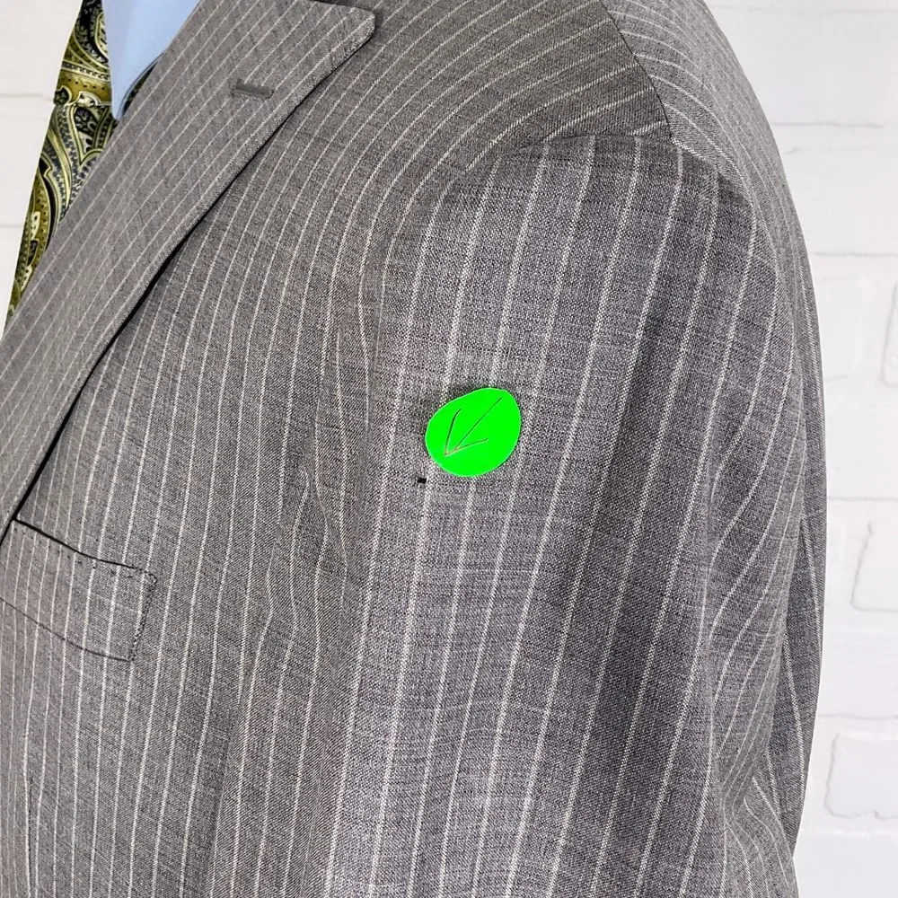 Banana Republic Blazer Men 44R Gray Pinstripe Trabaldo Togna‎ Wool Cashmere